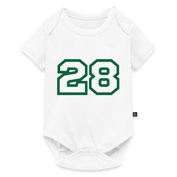 Number 28 green sport - Baby Premium short-sleeve bodysuit - white - Front