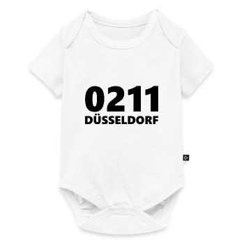 0211 Vorwahl Düsseldorf NRW Rhein - Baby Premium Kurzarmbody - Weiß - Vorne