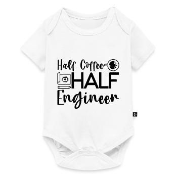 Half Coffee Half Engineer 4 - Baby Premium short-sleeve bodysuit - white - Front