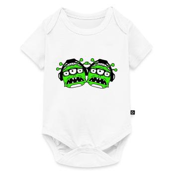 2 DJ Aliens Aliens Horror Two Monsters Team - Baby Premium short-sleeve bodysuit - white - Front