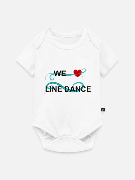We love linedance - Baby Premium Kurzarmbody - Weiß