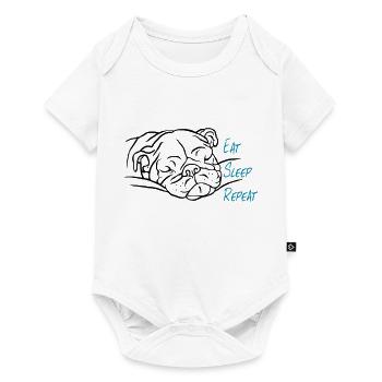 Manger dormir répéter - Body à manches courtes Premium Bébé - blanc - Devant