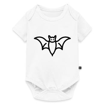 Contour de chauve-souris mystique pour Halloween - Body à manches courtes Premium Bébé - blanc - Devant
