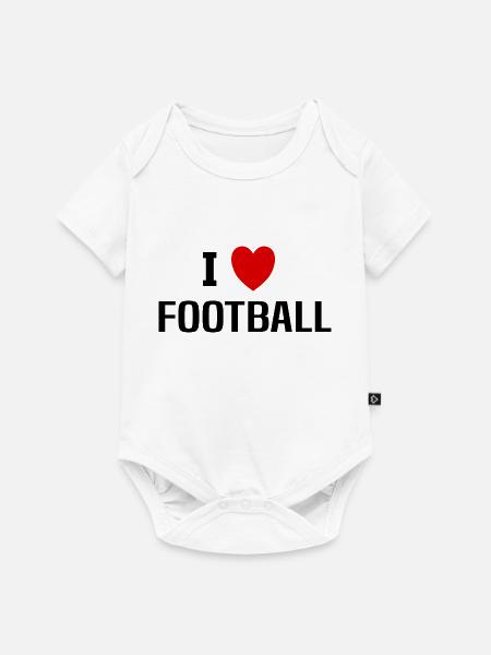 Ich liebe Fußball - Baby Premium Kurzarmbody - Weiß