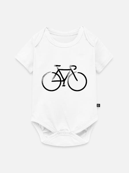 Striche 5 schwarz - Baby Premium Kurzarmbody - Weiß