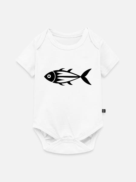 Fisch - Baby Premium Kurzarmbody - Weiß
