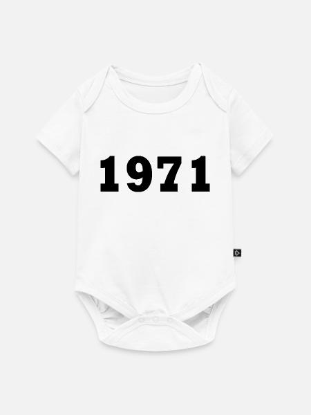1971 - Baby Premium Kurzarmbody - Weiß