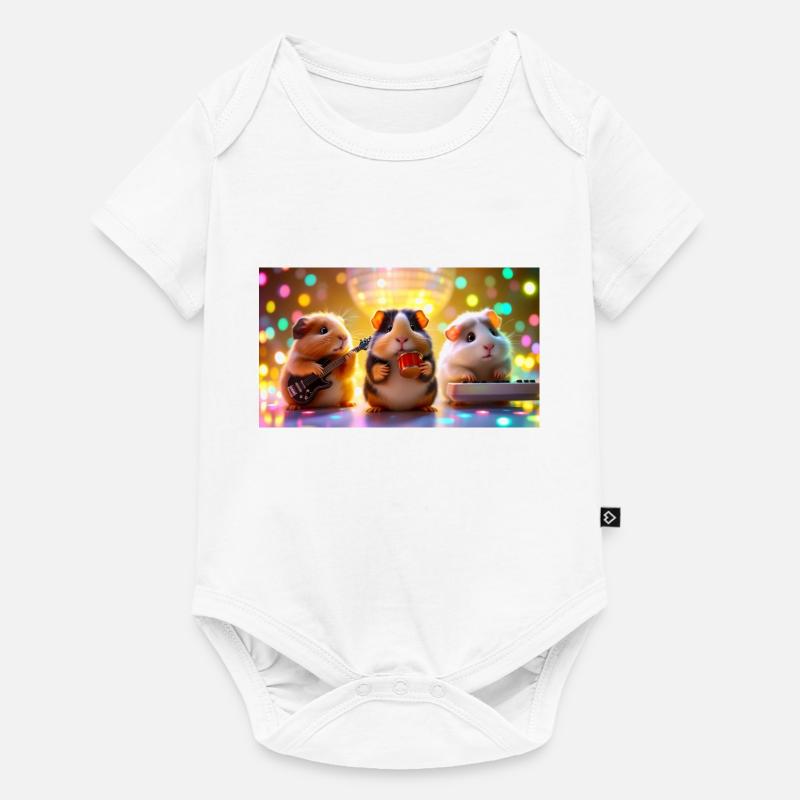 Groupe de cochons d’Inde – Édition Disco - Body à manches courtes Premium Bébé - blanc