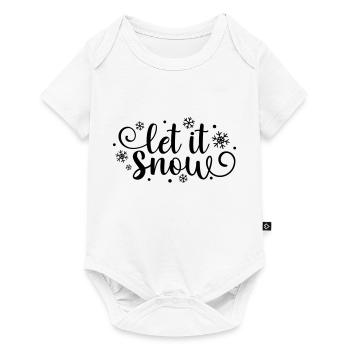 Let it Snow – Winter Snowflake - Baby Premium Kurzarmbody - Weiß - Vorne