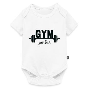 Gym junkie - Baby Premium Kurzarmbody - Weiß - Vorne