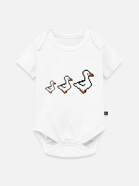 pixel enten - Baby Premium Kurzarmbody - Weiß