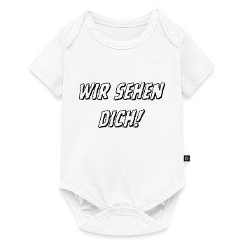 wir sehen Dich weiß 1 - Baby Premium Kurzarmbody - Weiß - Vorne