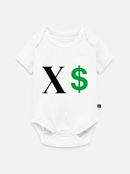 Buchstabe x Dollar - Baby Premium Kurzarmbody - Weiß