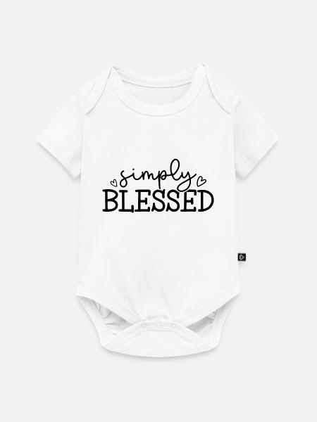 gesegnet - Baby Premium Kurzarmbody - Weiß