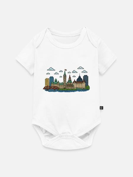 ottawa city kanada - Baby Premium Kurzarmbody - Weiß