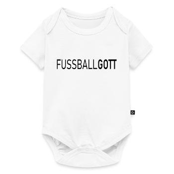 Fussball - Fußball - Gott - Baby Premium Kurzarmbody - Weiß - Vorne