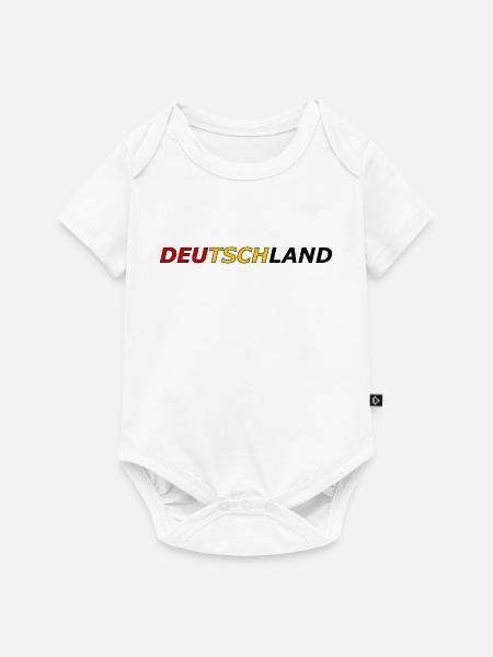 Deutsche Farben Fanshirt - Baby Premium Kurzarmbody - Weiß