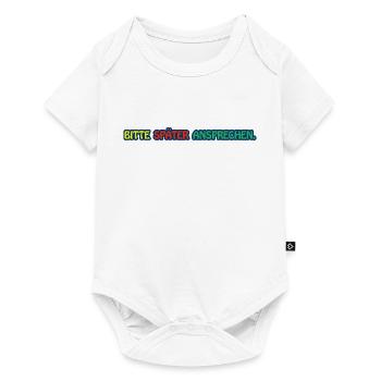 Bitte später ansprechen / Lustiges T-Shirt - Baby Premium Kurzarmbody - Weiß - Vorne