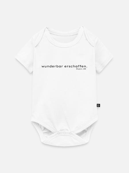 Wunderbar erschaffen - Bibelvers - Baby Premium Kurzarmbody - Weiß