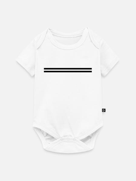 Linie Symbol Strich - Baby Premium Kurzarmbody - Weiß