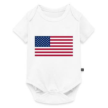 USA drapeau bannière - Body à manches courtes Premium Bébé - blanc - Devant