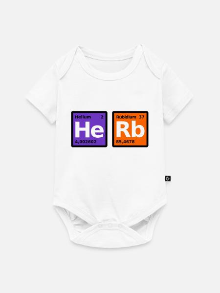 HeRb - Baby Premium Kurzarmbody - Weiß