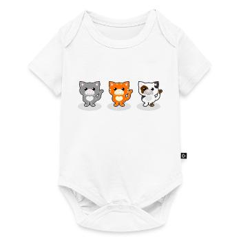 Süße Katzen - Baby Premium Kurzarmbody - Weiß - Vorne