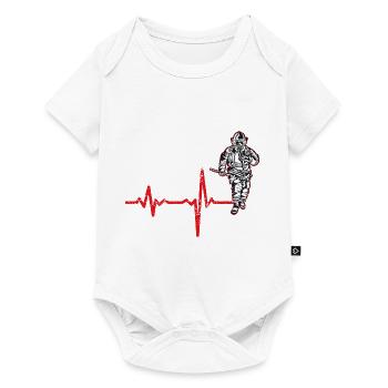 Shirt Gift Heartbeat Fire Department - Baby Premium short-sleeve bodysuit - white - Front