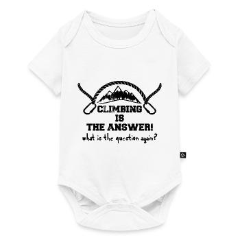 Klettern - Bergsteiger - Geschenkidee - Baby Premium Kurzarmbody - Weiß - Vorne