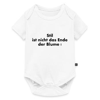 Stil ist nicht das Ende der Blume - Baby Premium Kurzarmbody - Weiß - Vorne