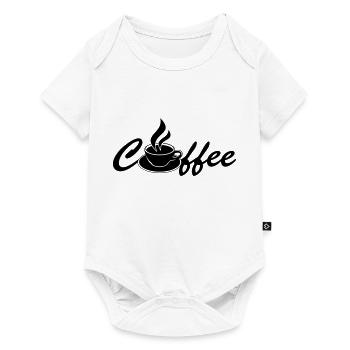 Coffee - Baby Premium Kurzarmbody - Weiß - Vorne