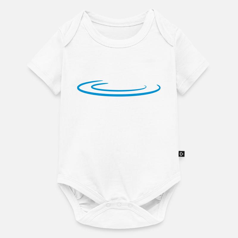Water Drop Wave - Baby Premium Kurzarmbody - Weiß