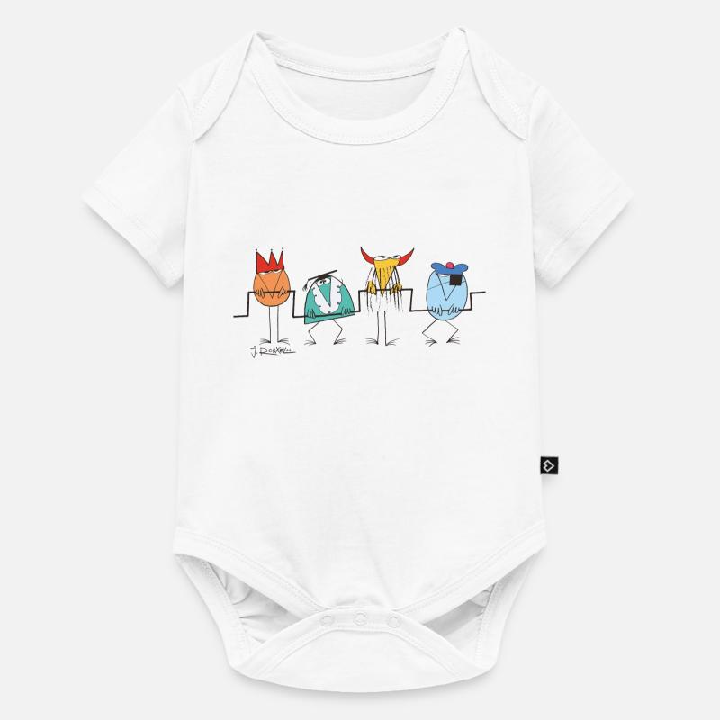 Les Shadoks pompent - Body à manches courtes Premium Bébé - blanc