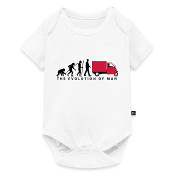 evolution_of_man_Piaggio Ape_092014_b_2c - Baby Premium Kurzarmbody - Weiß - Vorne