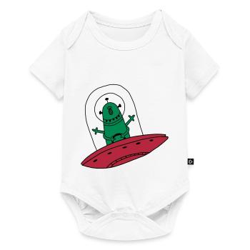 UFO Ovni Fusée Martien Enfant Naissance bébé - Body à manches courtes Premium Bébé - blanc - Devant