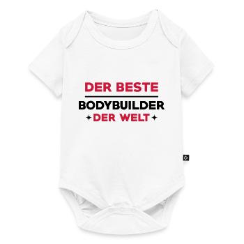 Bodybuilder Bodybuilding Kräftig Muskulös Fitness - Baby Premium Kurzarmbody - Weiß - Vorne