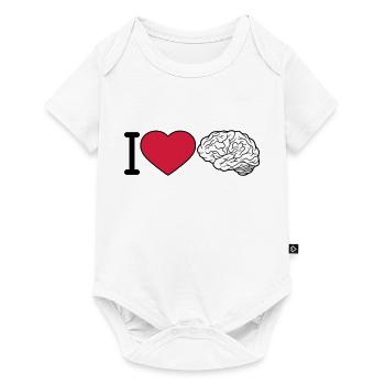 J'aime le cerveau - Body à manches courtes Premium Bébé - blanc - Devant