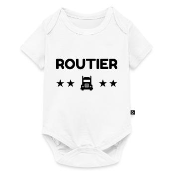 Trucker LKW Fahrer Routier Truck Camion Transport - Baby Premium short-sleeve bodysuit - white - Front