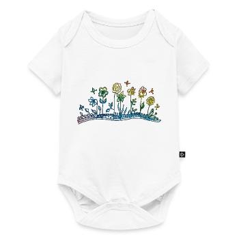Colorful flowers - Baby Premium short-sleeve bodysuit - white - Front