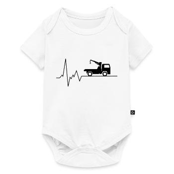 herzschlag abschleppwagen - Baby Premium Kurzarmbody - Weiß - Vorne