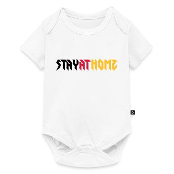Restez à la maison! - Body à manches courtes Premium Bébé - blanc - Devant