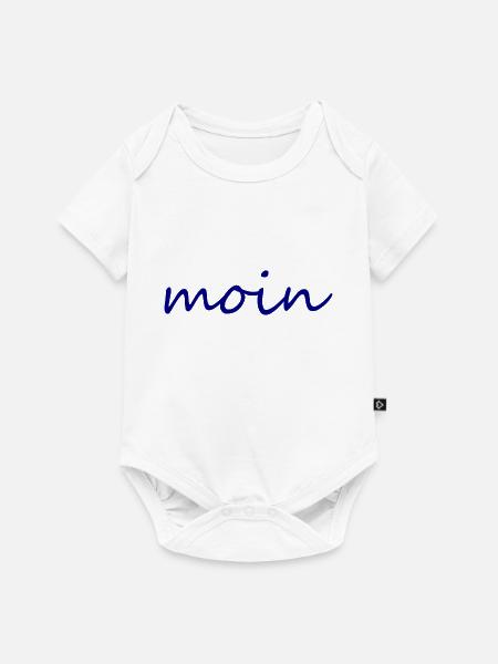 MOIN - Anker - Küste - Nordsee Ostsee Meer Wasser - Baby Premium Kurzarmbody - Weiß
