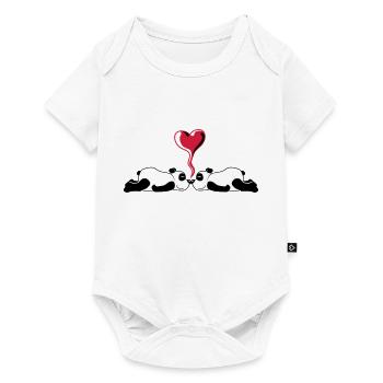 Heart 2 Pandabaers - Baby Premium short-sleeve bodysuit - white - Front
