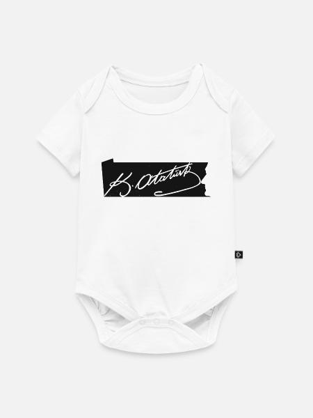Mustafa Kemal Atatürk Teyya - Baby Premium Kurzarmbody - Weiß