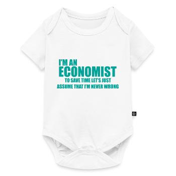 Je suis économiste pour gagner du temps économiste cadeau - Body à manches courtes Premium Bébé - blanc - Devant