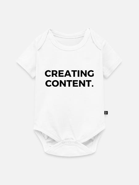 Creating Content. - Baby Premium Kurzarmbody - Weiß