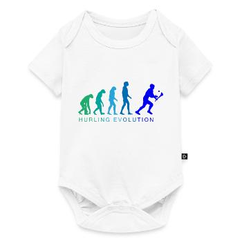 The Evolution of Hurling - Baby Premium short-sleeve bodysuit - white - Front