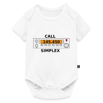 Radio call 145.450 Mhz ham radio - Baby Premium short-sleeve bodysuit - white - Front