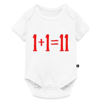 1 et 1 font 11 maths équation humour prof - Body à manches courtes Premium Bébé - blanc - Devant