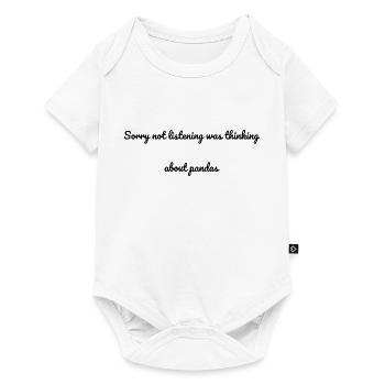 budha chill out joke boys panda trash panda manga - Baby Premium short-sleeve bodysuit - white - Front